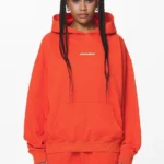 Atna Logo Oversized Hoodie Washed Signal Red