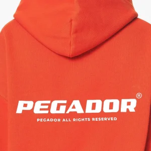 Atna Logo Oversized Hoodie Washed Signal Red-2