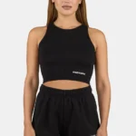 Ayla Crop Top Black White