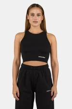 Ayla Crop Top Black White