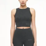 Ayla Crop Top Vintage Washed Iron Grey