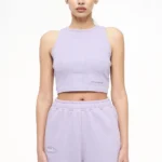 Ayla Crop Top Vintage Washed Purple Paste