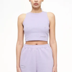 Ayla Crop Top Vintage Washed Purple Paste