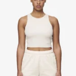 Ayla Crop Top Washed Coast Sand White