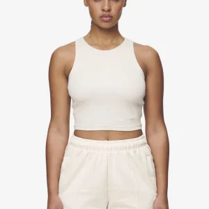 Ayla Crop Top Washed Coast Sand White