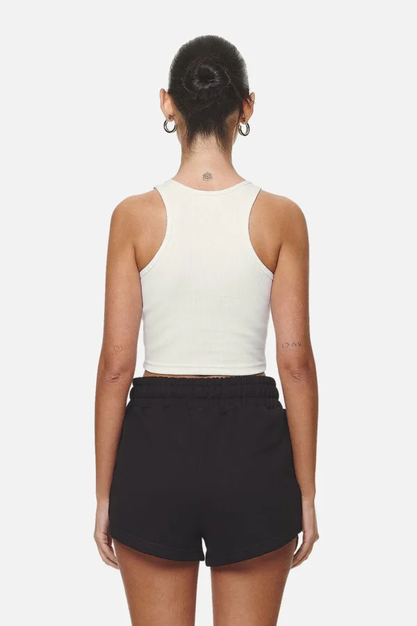 Ayla Crop Top Washed Coconut Milk Black-1