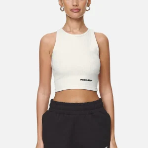 Ayla Crop Top Washed Coconut Milk Black