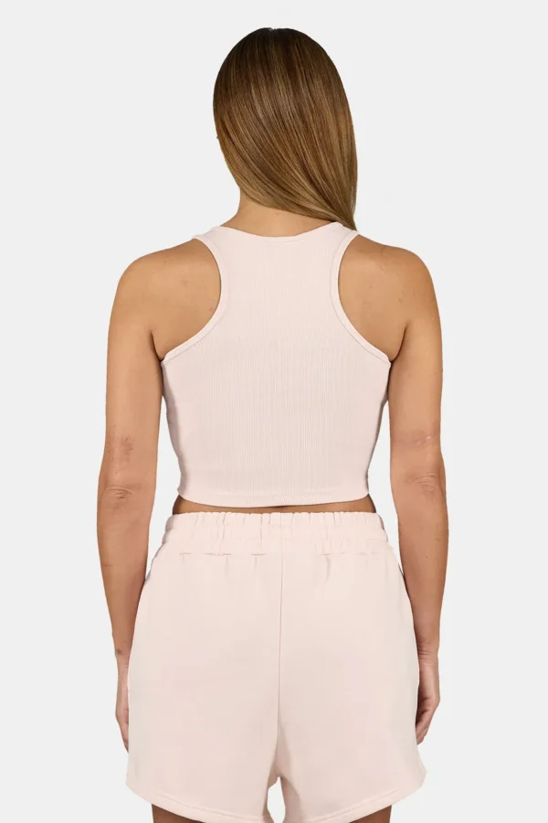 Ayla Crop Top Washed Dusty Rose-1