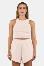 Ayla Crop Top Washed Dusty Rose
