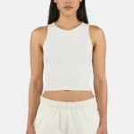 Ayla Crop Top Washed Unbleached
