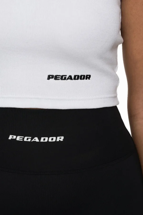 Ayla Crop Top White Black-1