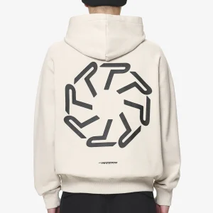 Barone Raglan Hoodie Washed Dust Cream