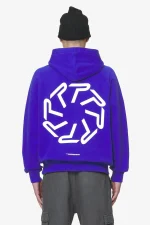 Barone Raglan Hoodie Washed Endless Blue-1