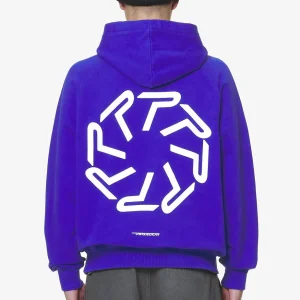 Barone Raglan Hoodie Washed Endless Blue-1