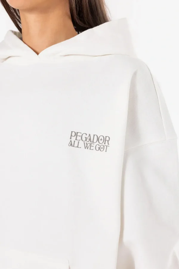 Beali Oversized Hoodie Washed Warm White-2