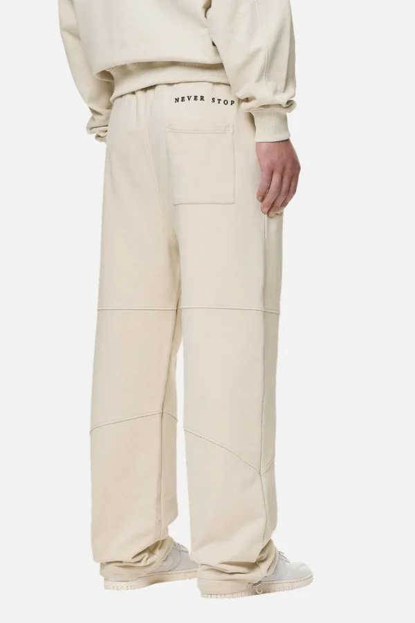 Beech Baggy Sweat Pants Washed Desert Sand-1