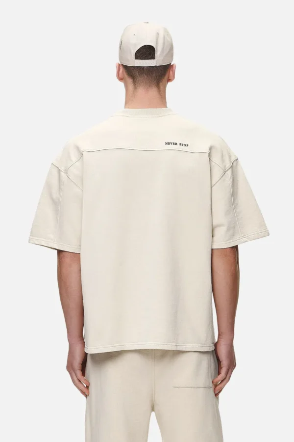 Beech Terry Boxy Tee Washed Desert Sand-1