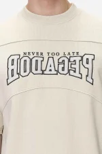 Beech Terry Boxy Tee Washed Desert Sand-2