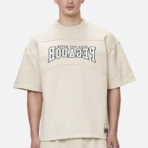 Beech Terry Boxy Tee Washed Desert Sand