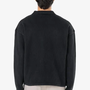 Beldon Collar Rib Longsleeve Vintage Black-1