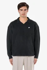 Beldon Collar Rib Longsleeve Vintage Black