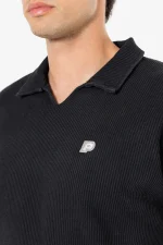 Beldon Collar Rib Longsleeve Vintage Black-2