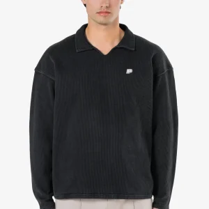 Beldon Collar Rib Longsleeve Vintage Black