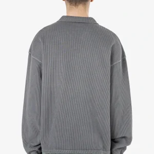 Beldon Collar Rib Longsleeve Vintage Grey-1
