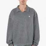 Beldon Collar Rib Longsleeve Vintage Grey