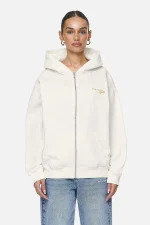 Berri Oversized Zip Hoodie Washed Coconut Milk