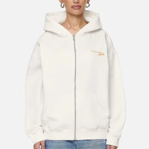 Berri Oversized Zip Hoodie Washed Coconut Milk