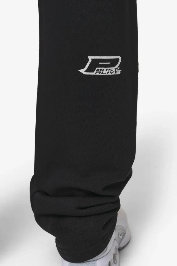 Blamor Wide Sweat Pants Washed Black-3