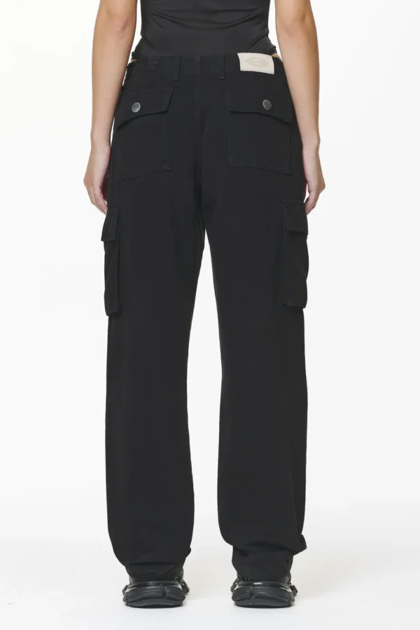Bodo Wide Cargo Pants Black-1