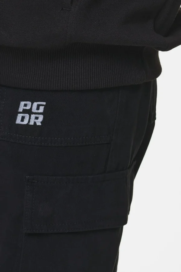 Bodo Wide Cargo Pants Black-2