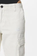 Bodo Wide Cargo Pants Salty Cream-2