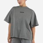 Bracy Heavy Oversized Tee Vintage Grey Black