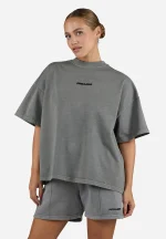 Bracy Heavy Oversized Tee Vintage Grey Black