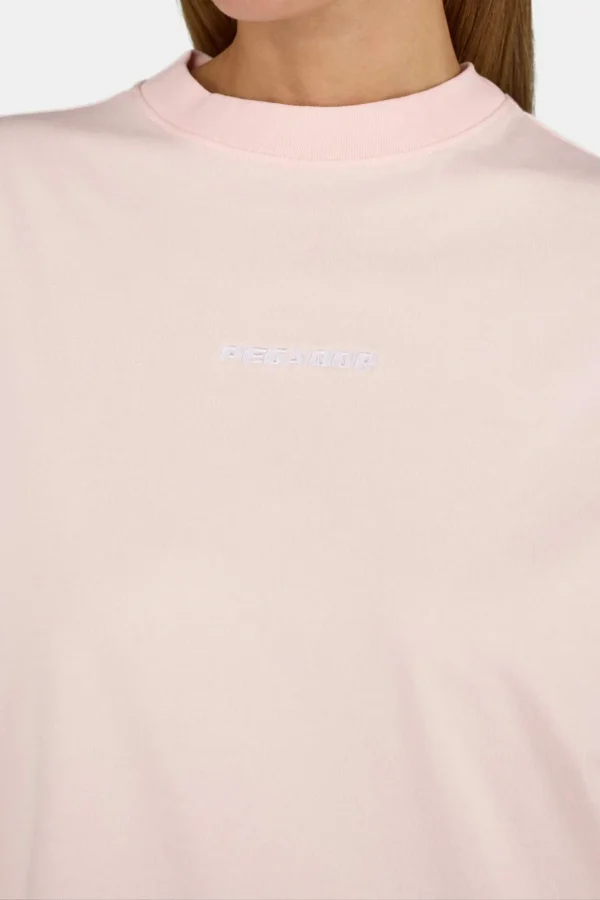 Bracy Heavy Oversized Tee Washed Dusty Rose White-2