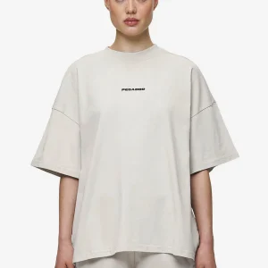 Bracy Heavy Oversized Tee Washed Moon Grey Black Gum