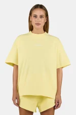 Bracy Heavy Oversized Tee Washed Soft Yellow White