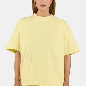 Bracy Heavy Oversized Tee Washed Soft Yellow White