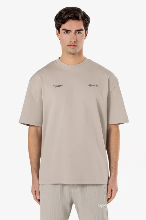 Brooke Oversized Tee Washed Dark Stone-2