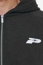 Caesar Terry Raglan Sweat Jacket Vintage Black-2