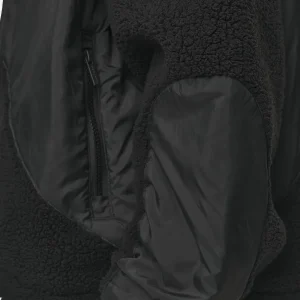 Casma Teddy Fabric Mix Jacket Black-3