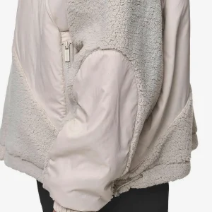 Casma Teddy Fabric Mix Jacket Moon Grey-2