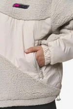 Casma Teddy Fabric Mix Jacket Moon Grey-3