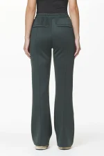 Clair Flared Track Pants Sage Green-1