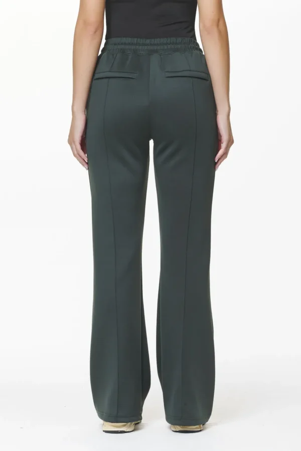 Clair Flared Track Pants Sage Green-1
