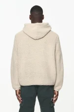 Clare Teddy Half Zip Hoodie Kingdom Beige-1
