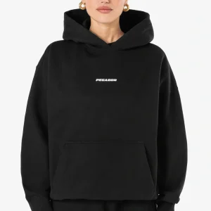 Clarita Logo Oversized Hoodie Black White Gum